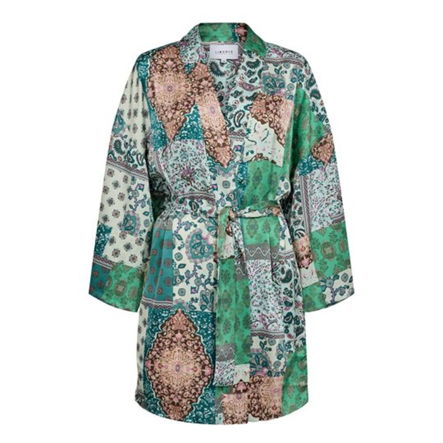 Cardigans Liberté essentiel | Liberte - Patty Kimono - Green Patchwork