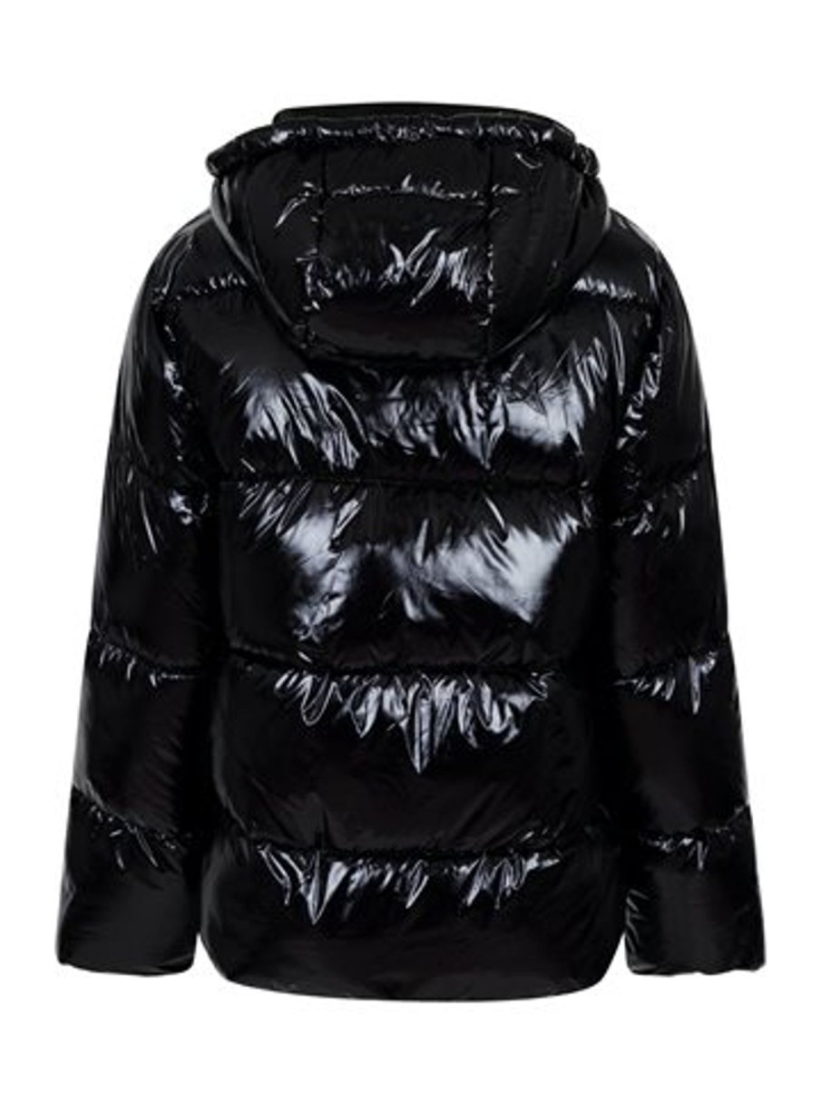 Overtoj Copenhagenshoes | Neo Noir - Fox Shine Puffer Jacket - Sort