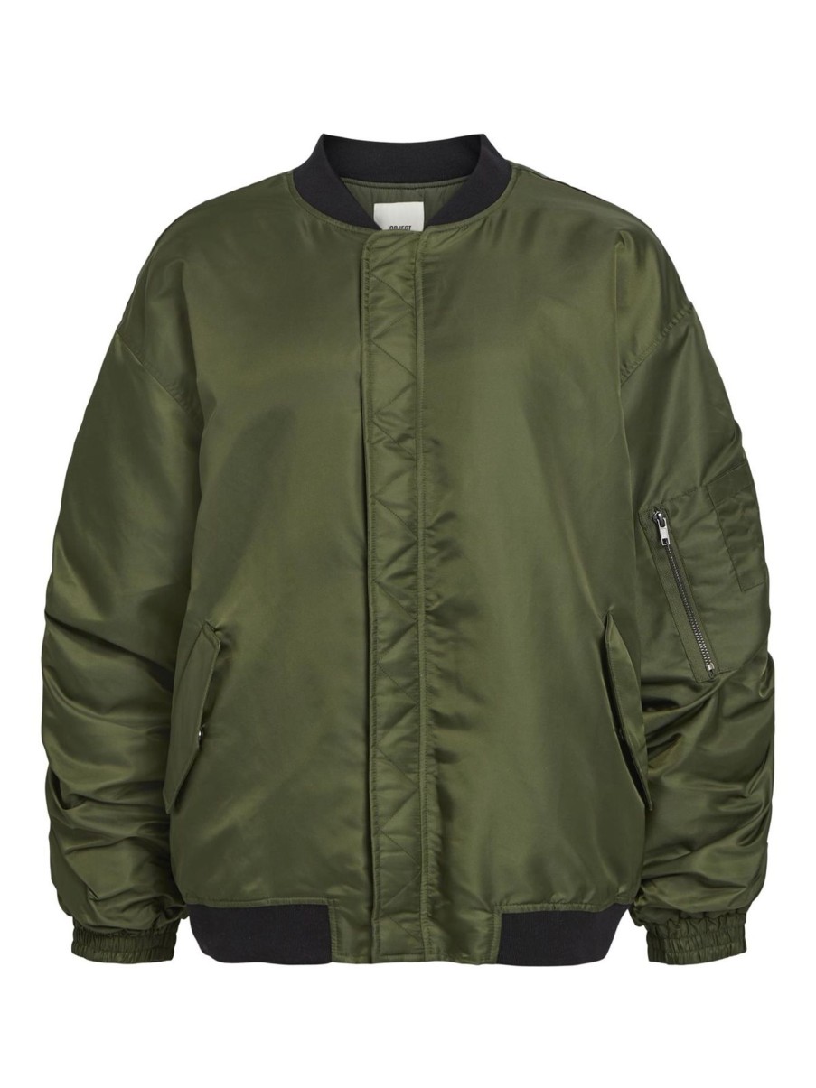 Overtoj Copenhagenshoes | Object - Mary Oversize Bomber Jacket - Armygron