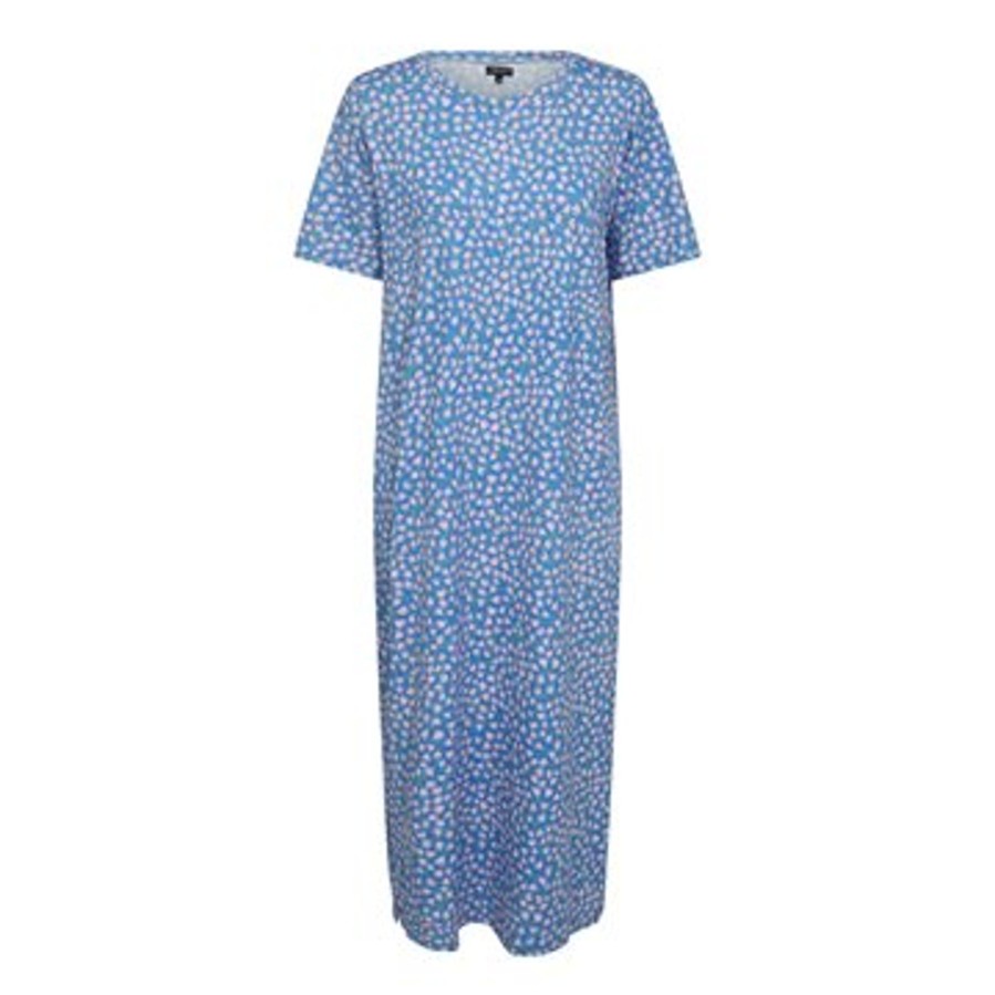 Jumpsuit Nailberry | Liberte - Alma T-Shirt Dress - Blue Rosa Flowers