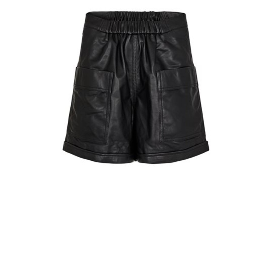 Shorts GOSSIA | Gossia - Thilla Leather Shorts - Sort