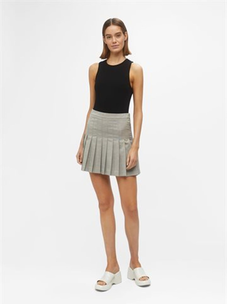 Nederdele Object | Object - Coca Mw Short Skirt - Light Grey Melange