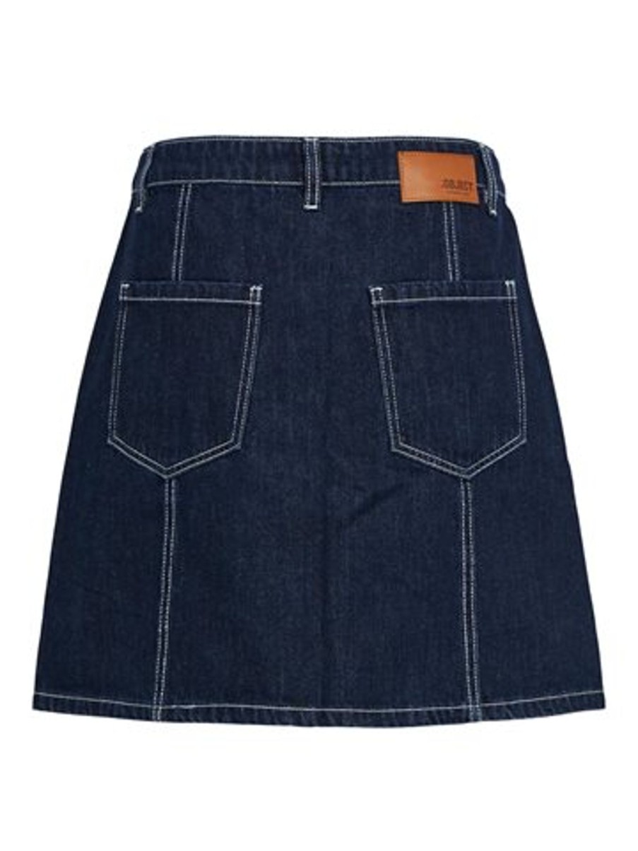 Nederdele Object | Object - Lea Gemme Mw Denim Skirt - Morkebla