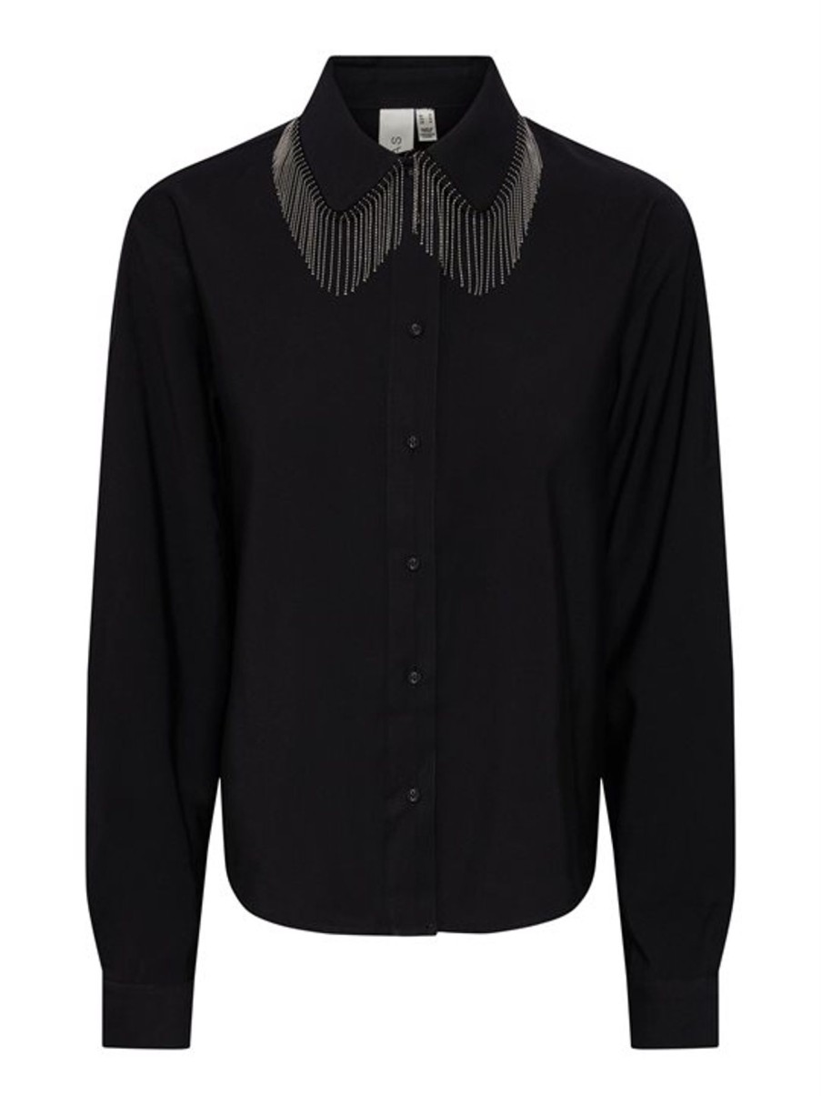 Skjorter Moves | Y.A.S - Frima Fringe Ls Shirt - Sort