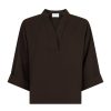 Bluser Neo Noir | Neo Noir - Luma Crepe Blouse - Brun