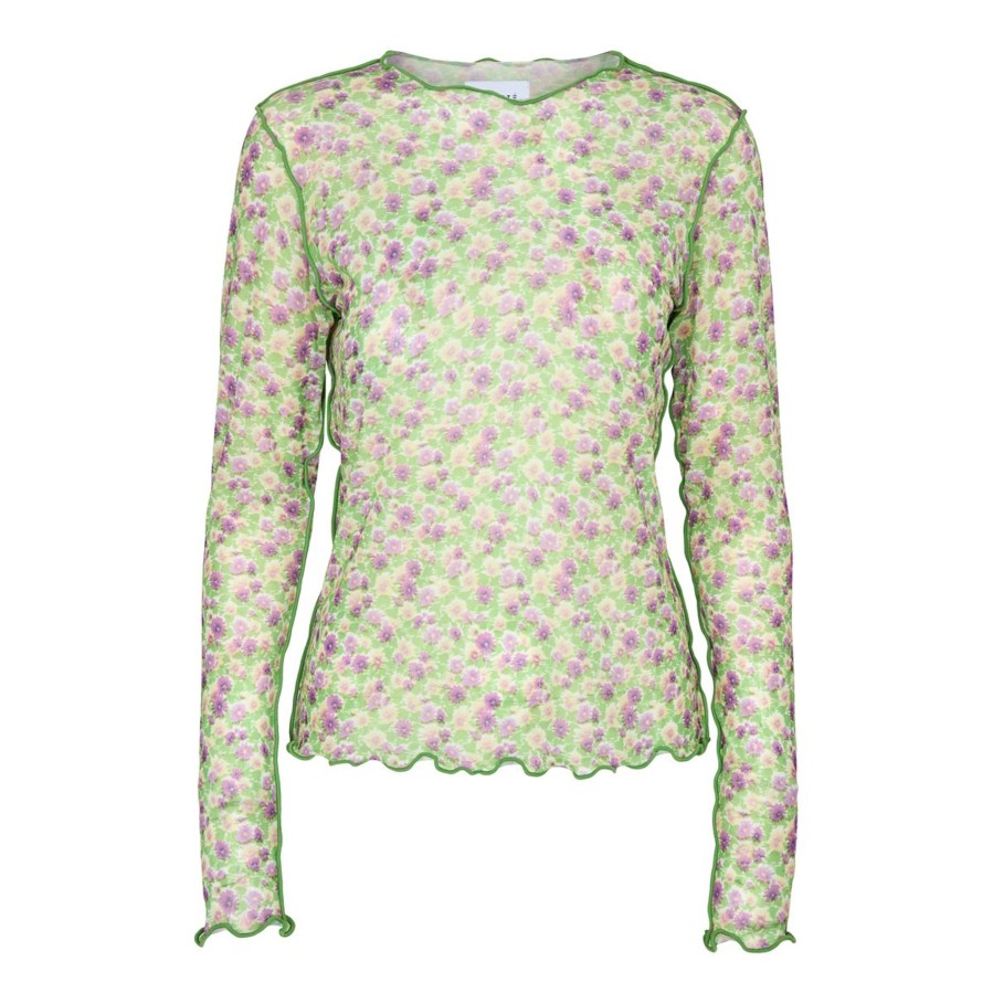 Toppe Liberté essentiel | Liberte - Mesh Top - Purple Green Flower