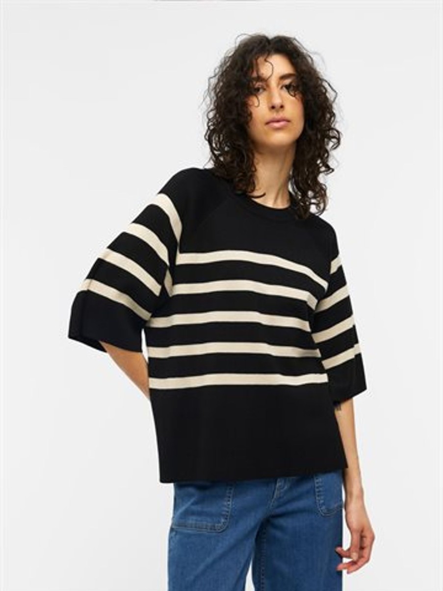 Strik Object | Object - Ester 2/4 Knit Pullover - Sort