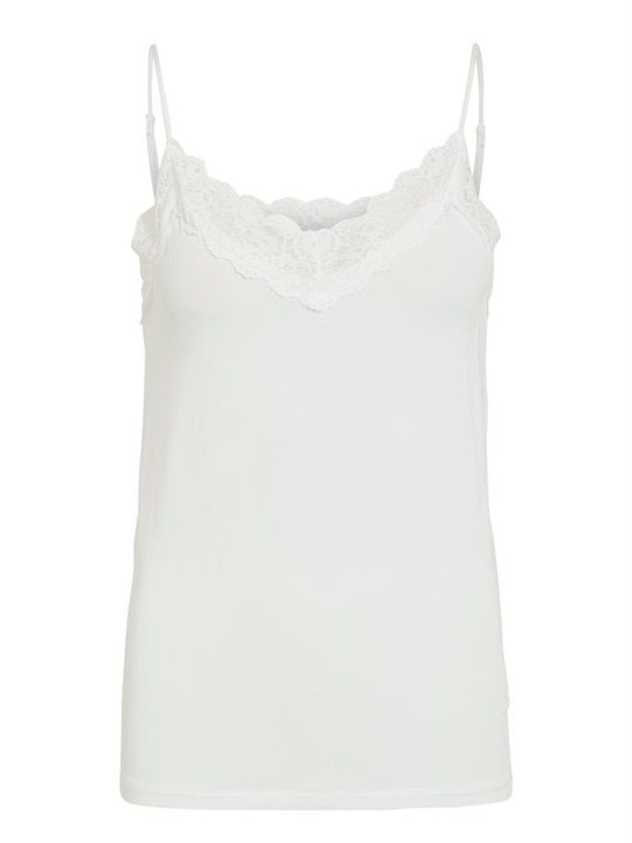 Toppe Object | Object - Leena New Lace Singlet - Hvid