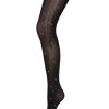 Stromper Og Strompebukser Hype The Detail | Hype The Detail - Micro Tights Lysebrun Hjerter 50Den - Sort