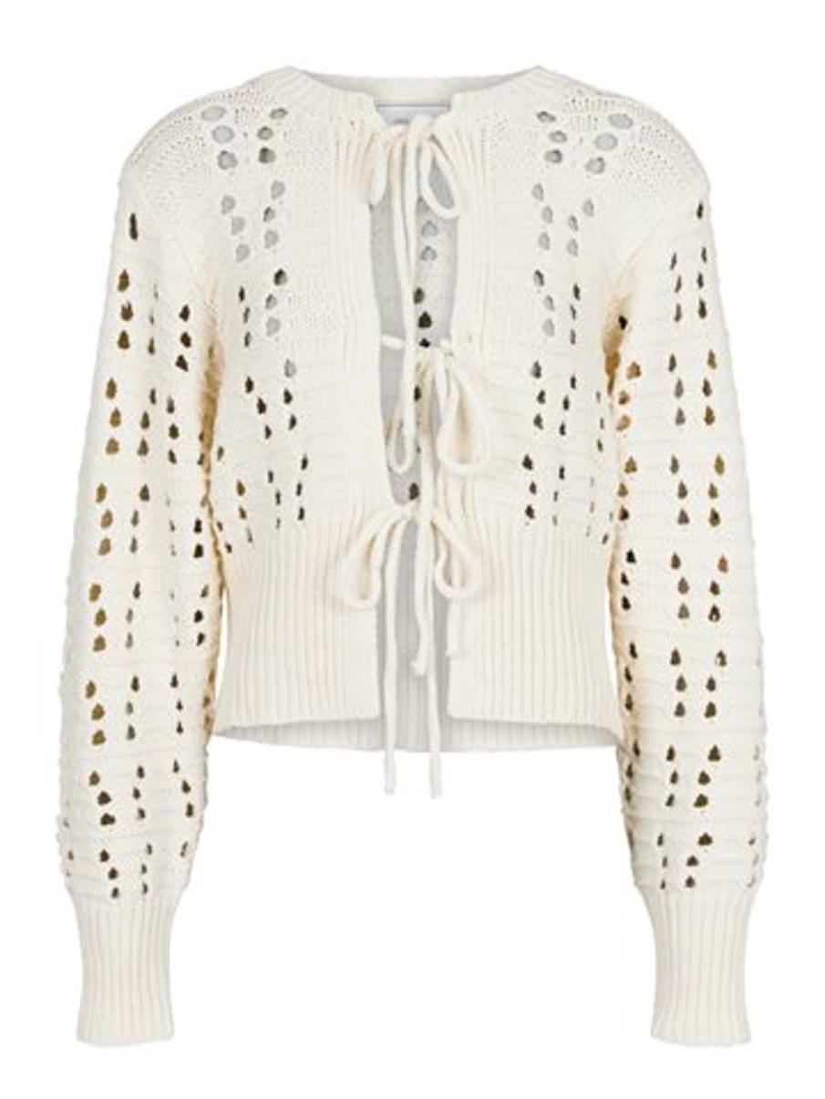 Cardigans Neo Noir | Neo Noir - Bethie Knit Cardigan - Creme