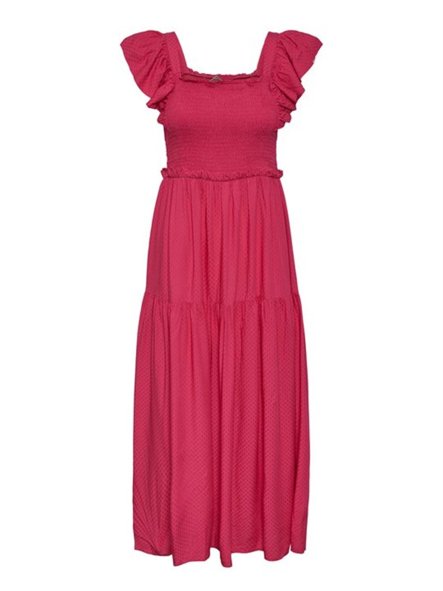 Jumpsuit Copenhagenshoes | Y.A.S - Citri Sl Long Dress - Fuchsia