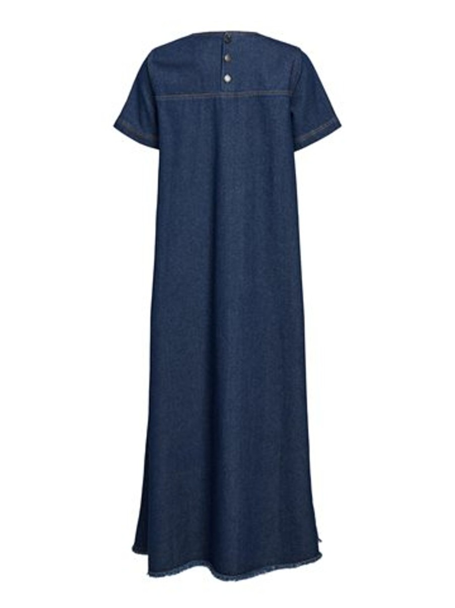 Jumpsuit Liberté essentiel | Object - Harlow S/S Long Dress - Blue Denim