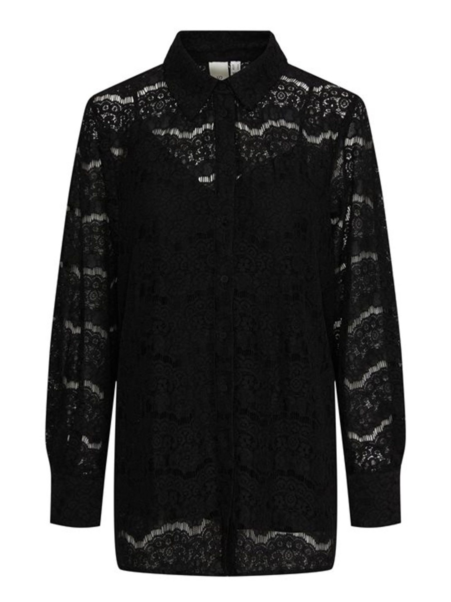 Skjorter Object | Yas - Larisso Ls Lace Shirt - Sort