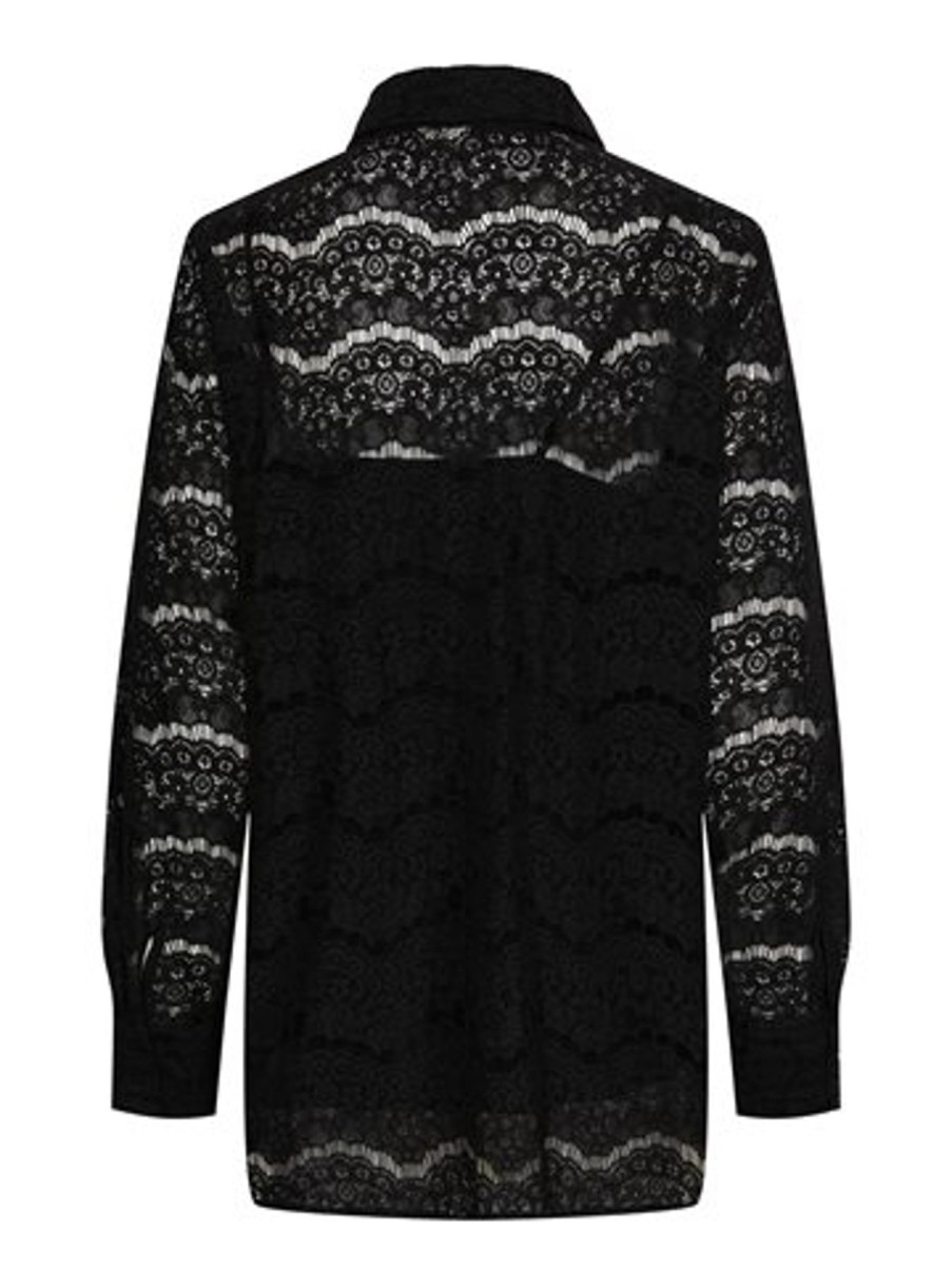 Skjorter Object | Yas - Larisso Ls Lace Shirt - Sort