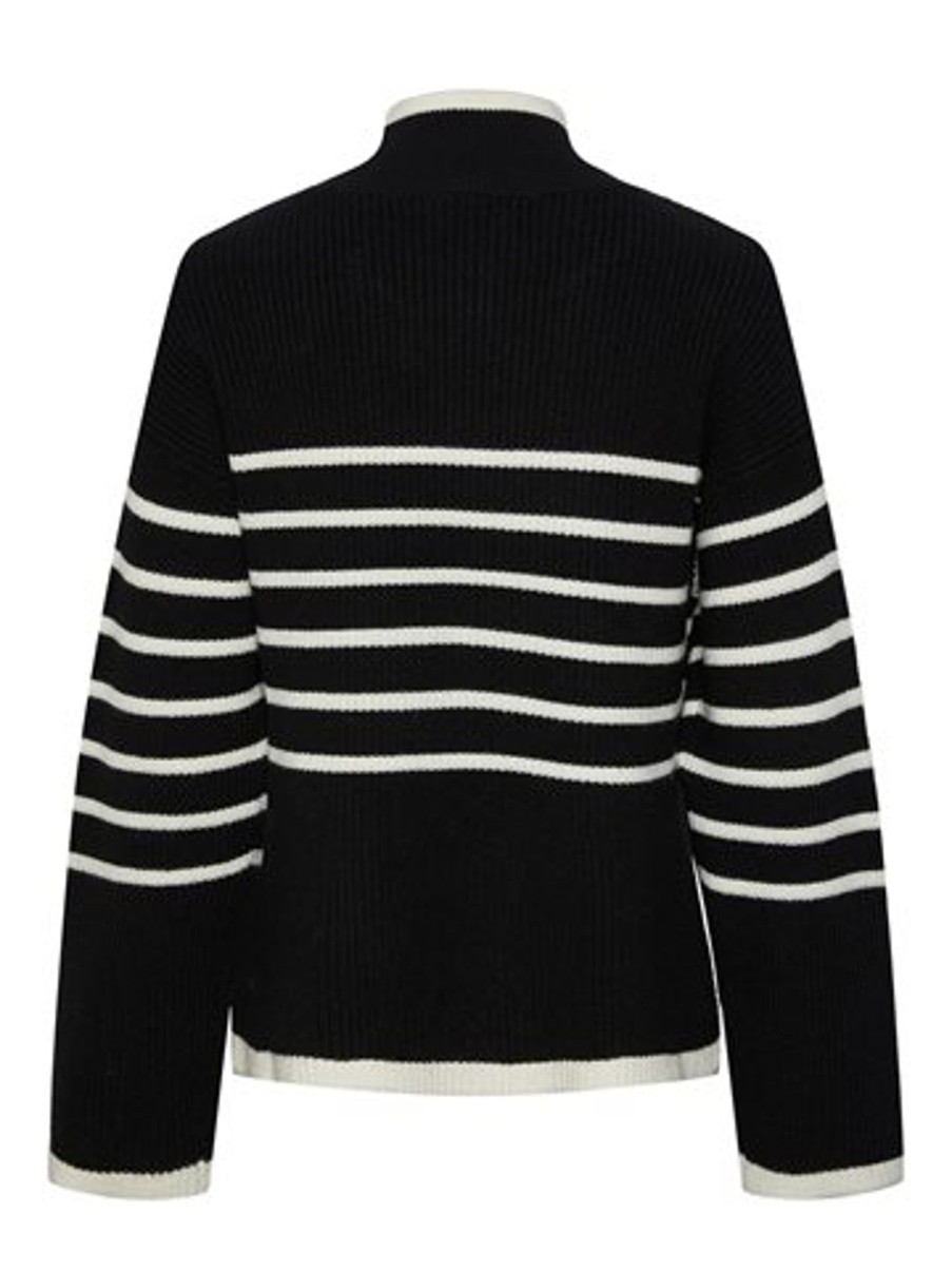 Strik Object | Y.A.S - Alma Ls Knit Pullover - Sort