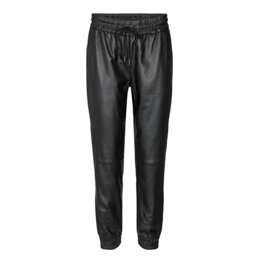 Bukser Co Couture | Co' Couture - Shiloh Leather Joggers - Black