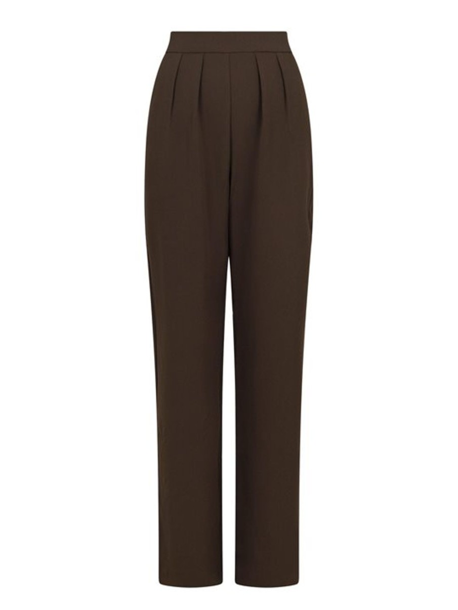 Bukser Copenhagenshoes | Neo Noir - Lotan Crepe Pants - Brun