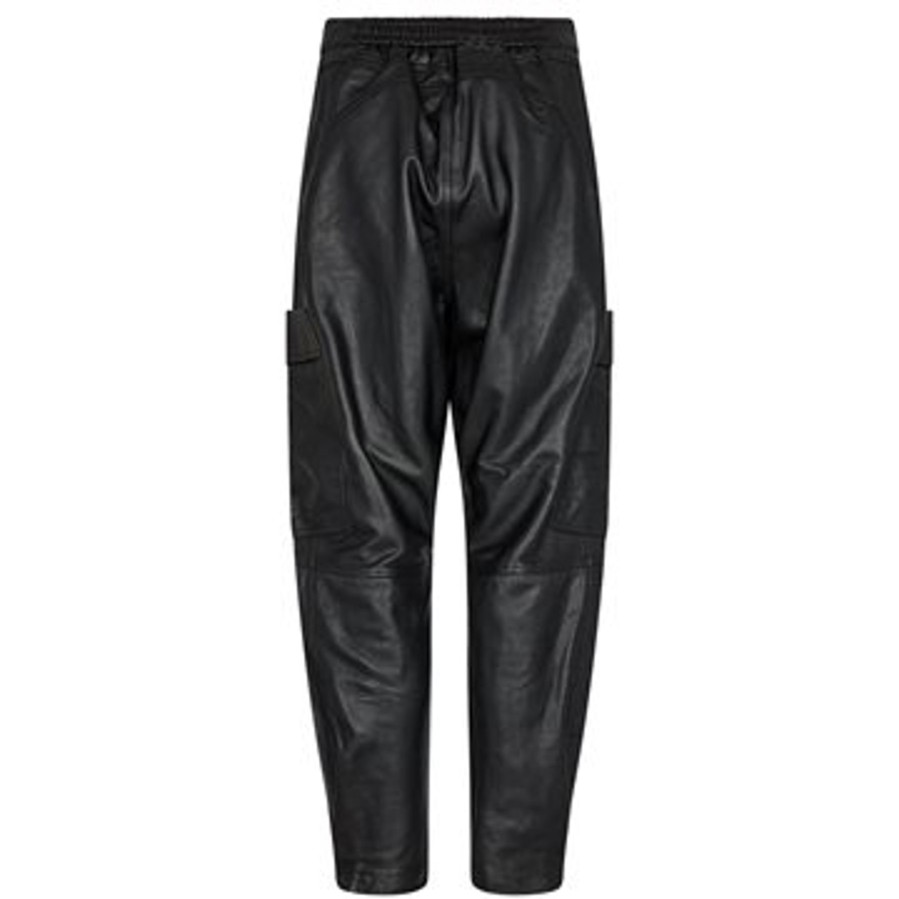 Bukser GOSSIA | Gossia - Cinna Leather Pant - Sort