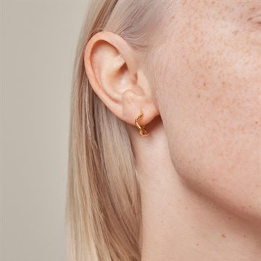 Accessories Enamel | Enamel - Holly Large Hoops - Guld