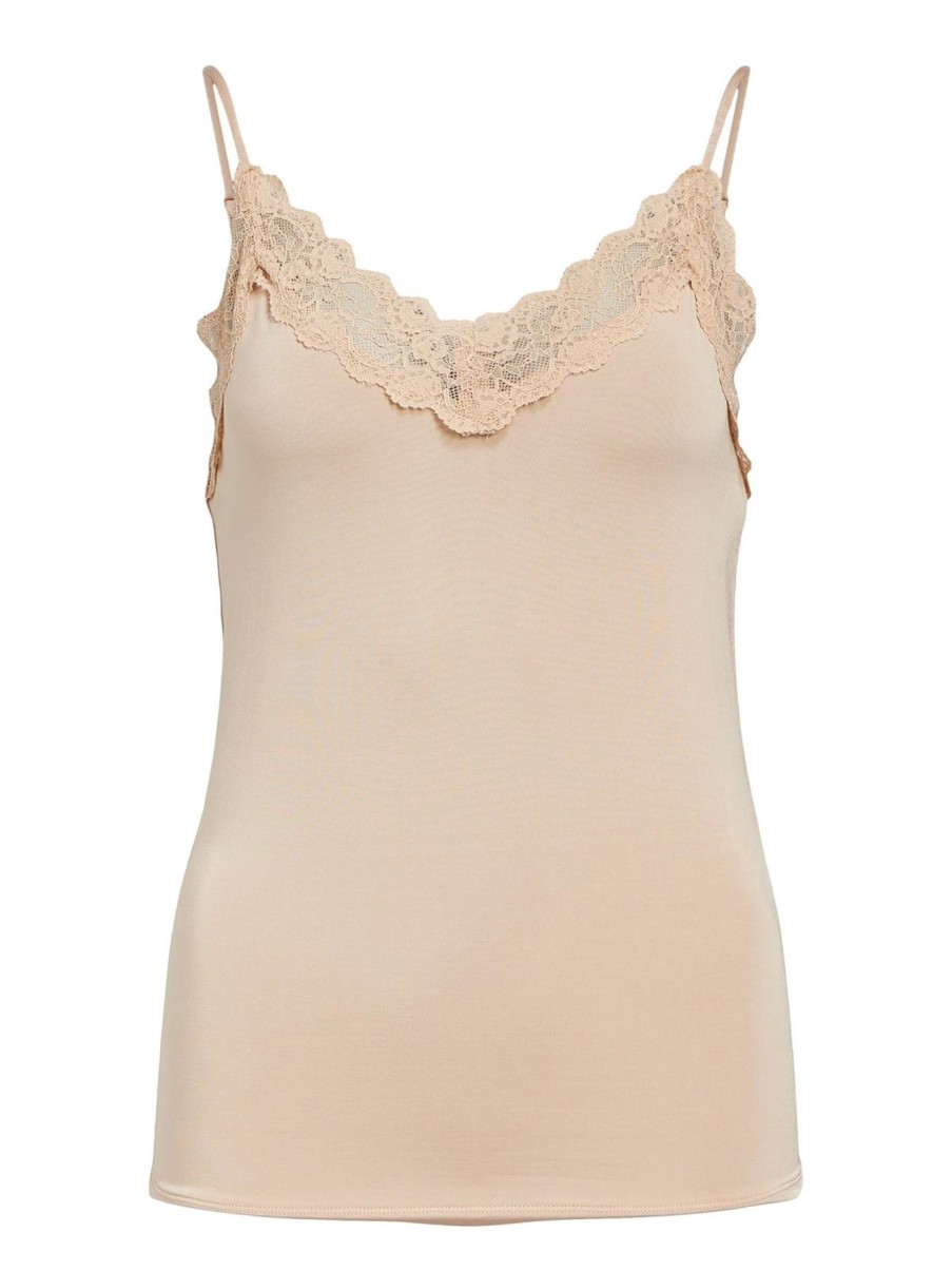 Toppe Object | Objcet - Leena New Lace Singlet - Humus