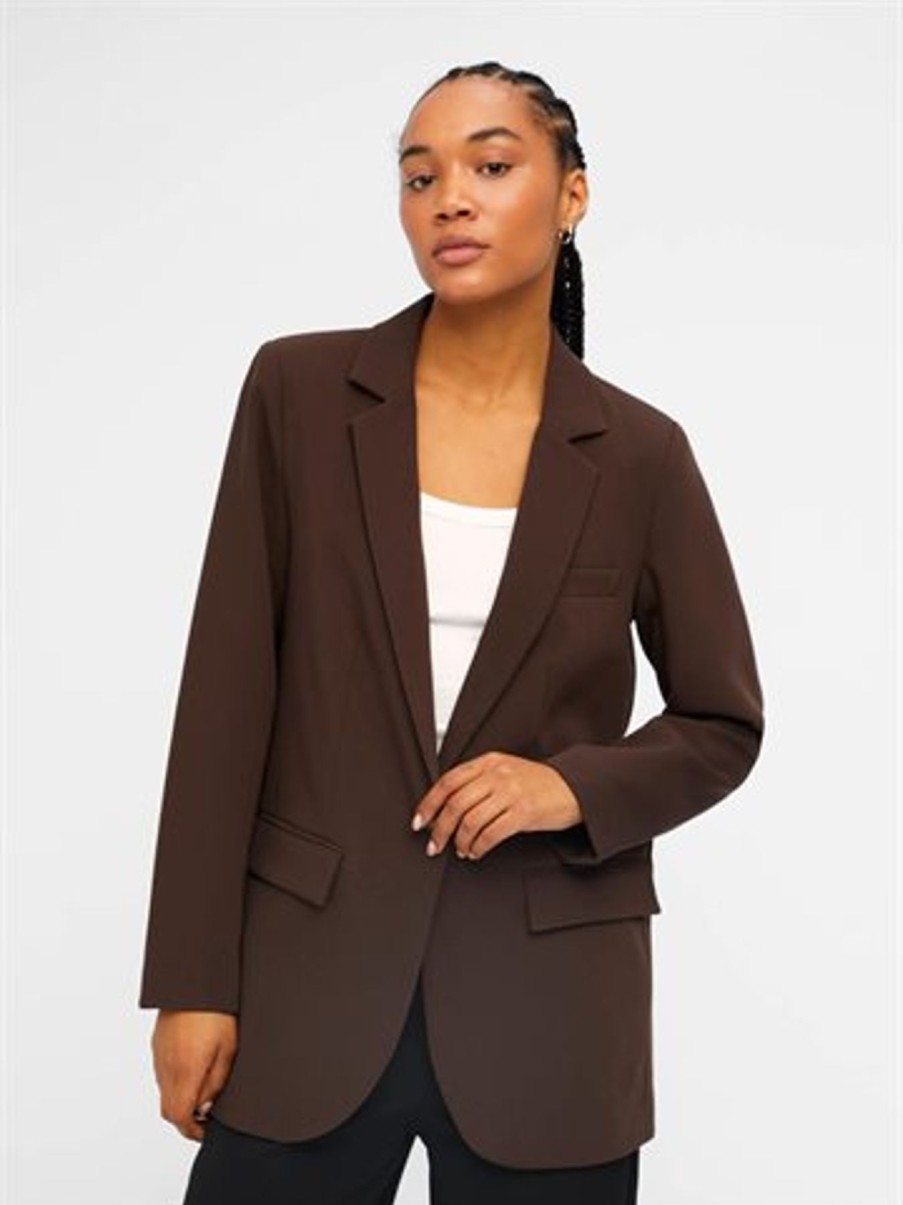 Blazer Object | Object - Sigrid Ls Blazer Noos - Brun