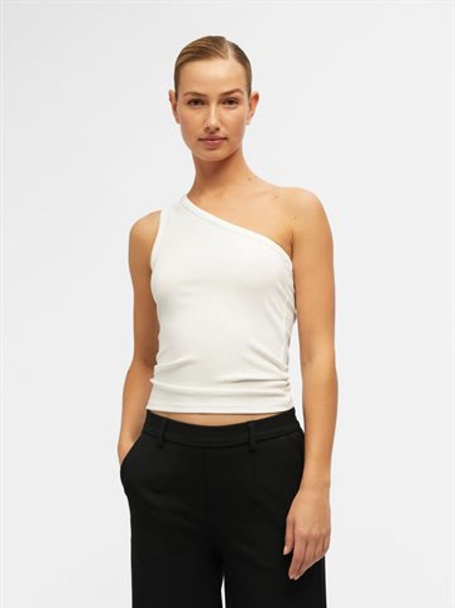 Toppe Object | Object - Luca Sl One Shoulder Top - Hvid