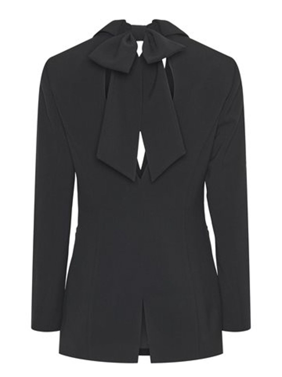 Blazer Liberté essentiel | Y.A.S - Likka Ls Bow Blazer - Sort