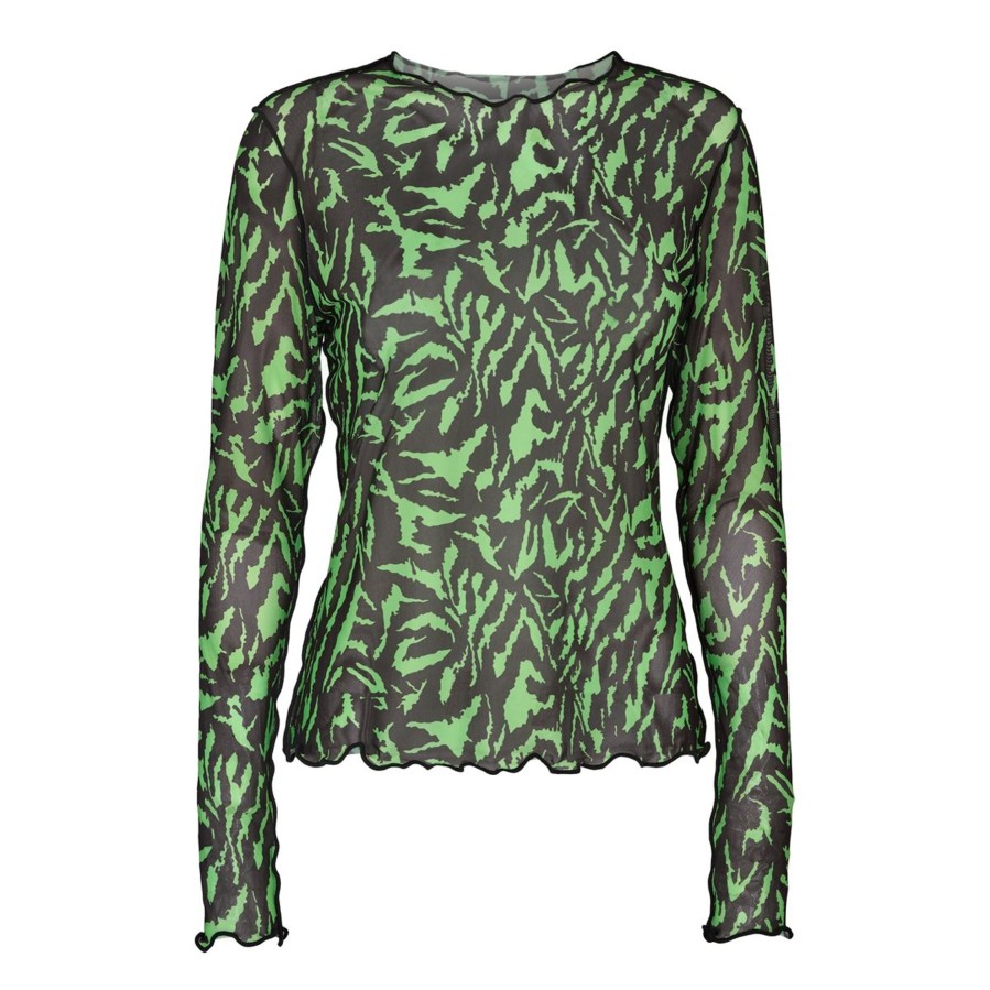 Toppe Liberté essentiel | Liberte - Mesh Top - Green Black Zebra