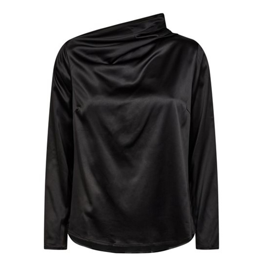 Bluser Co Couture | Co' Couture - Cameron Drape Neck Blouse - Sort