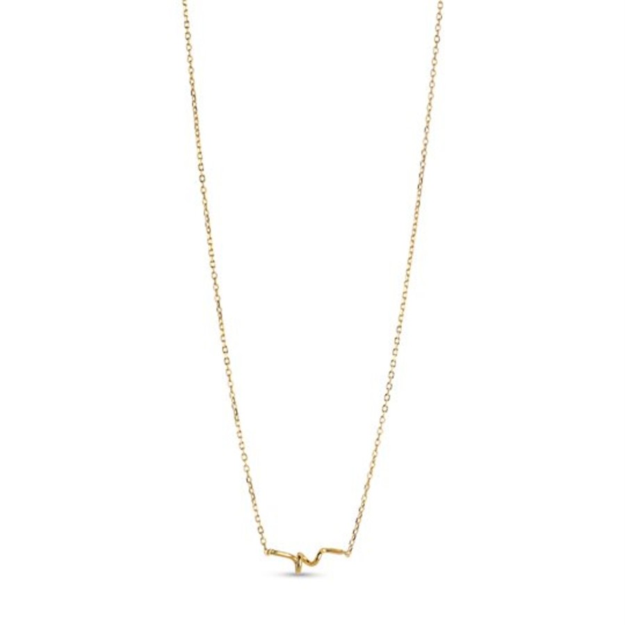 Accessories Enamel | Enamel - Twist Necklace - Guld