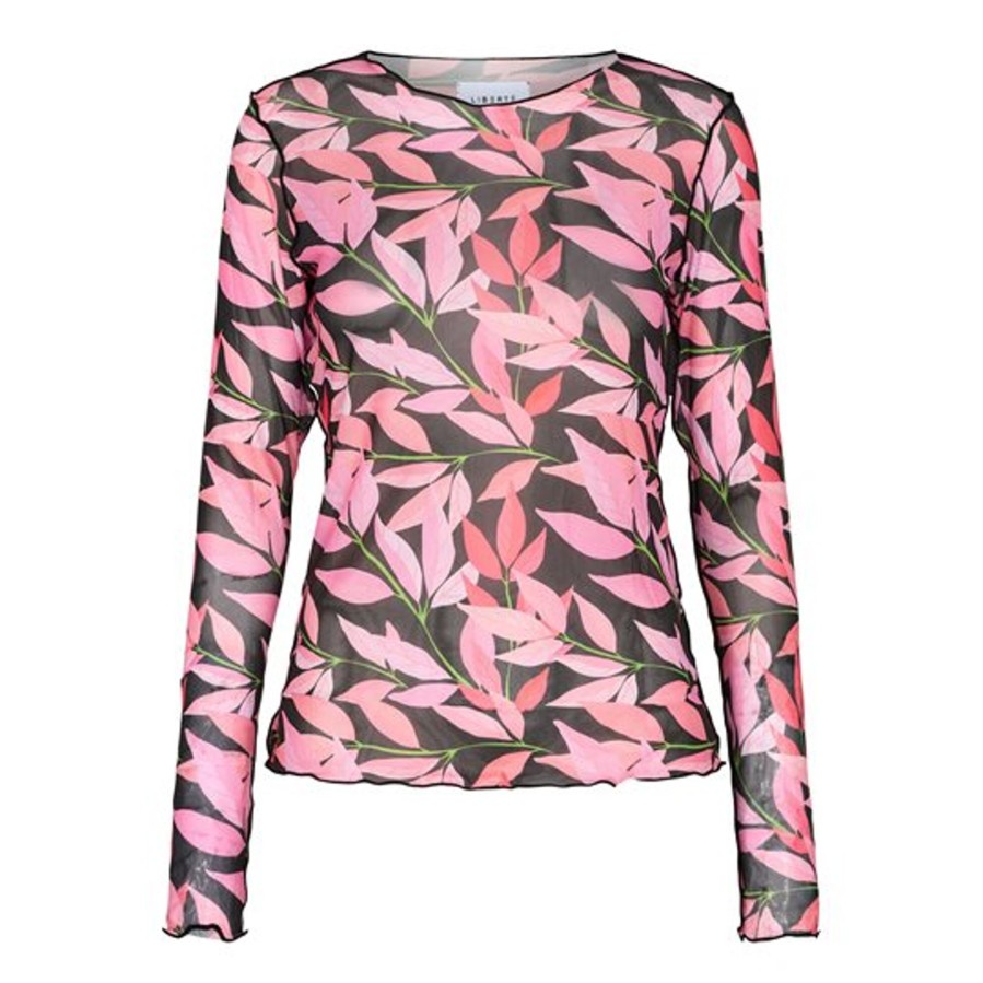 Toppe Liberté essentiel | Liberte - Mesh Top - Pink Leaf