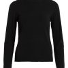 Strik Object | Object - Thess Ls O-Neck Knit Pullover - Sort