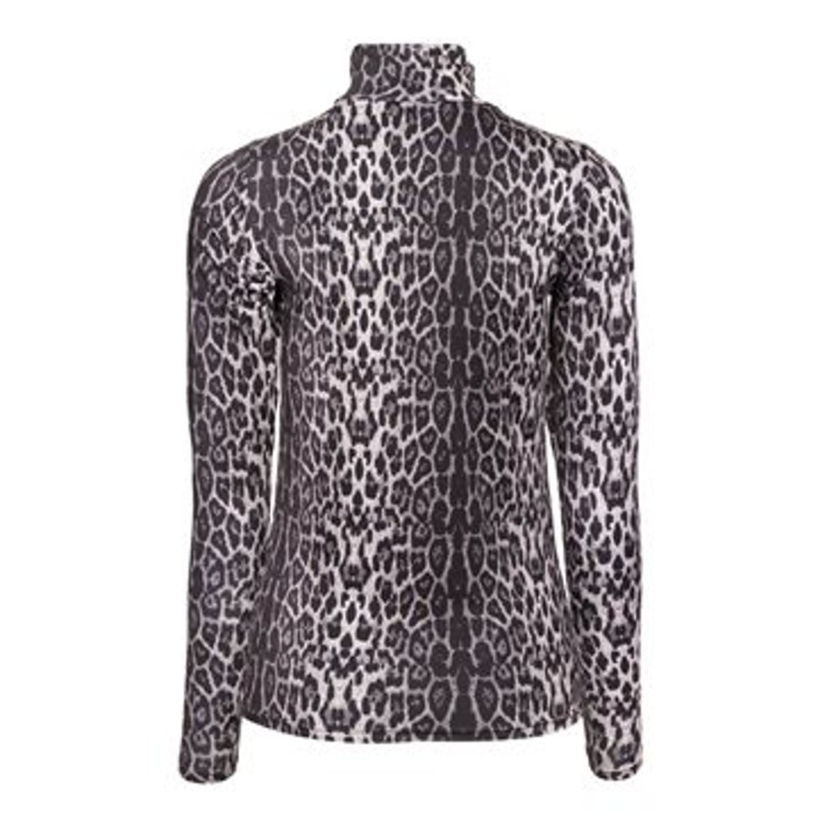 Toppe Liberté essentiel | Liberte - Lotus Ls Highneck Blouse - Grey Black Leo