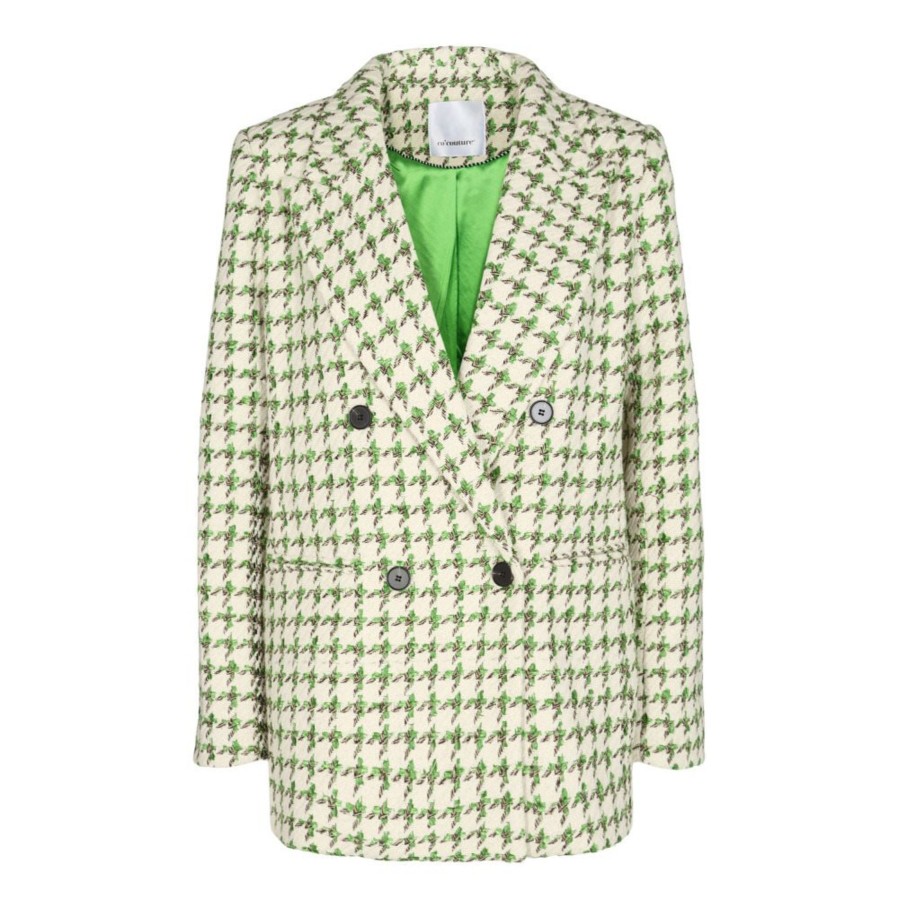 Overtoj Co Couture | Co' Couture - Boucle Check Oversize Blazer - Vibrant Green