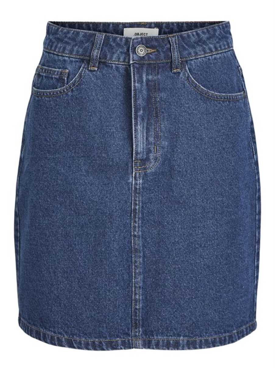 Nederdele Object | Object - Andy Mw Short Denim Skirt - Bla