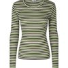 Bluser MbyM | Mbym - Lilita-M Bluse - Coffee Kiwi Orchid Stripe