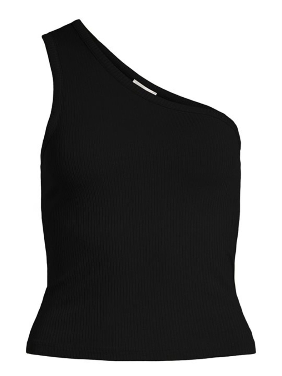 Toppe Object | Object - Luca Sl One Shoulder Top - Sort