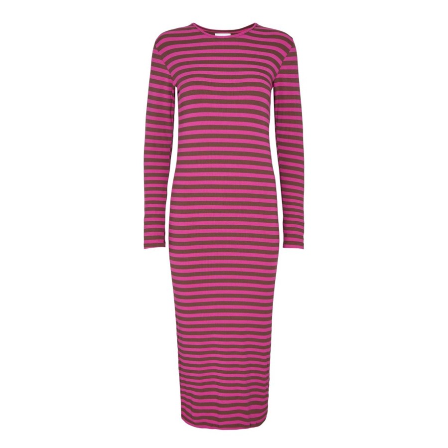 Jumpsuit Hype The Detail | Liberte - Natalia Ls Kjole - Choko Pink Stripe