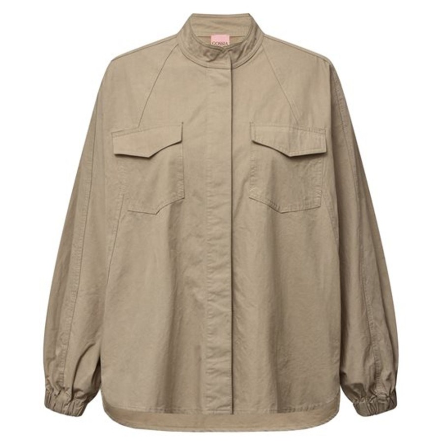 Skjorter GOSSIA | Gossia - Basma Jacket Shirt - Sand Washed