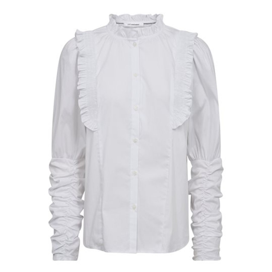 Skjorter Y.A.S | Co' Couture - Mandy Smock Frill Shirt - Hvid