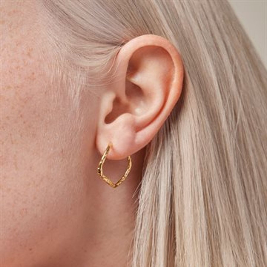 Accessories Enamel | Enamel - Sway Hoops - Guld