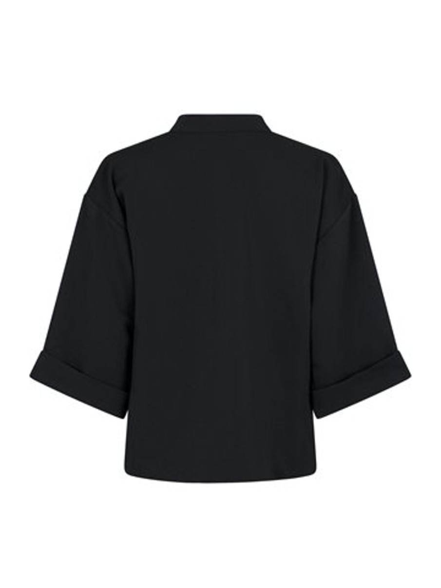 Bluser Neo Noir | Neo Noir - Luma Crepe Blouse - Sort