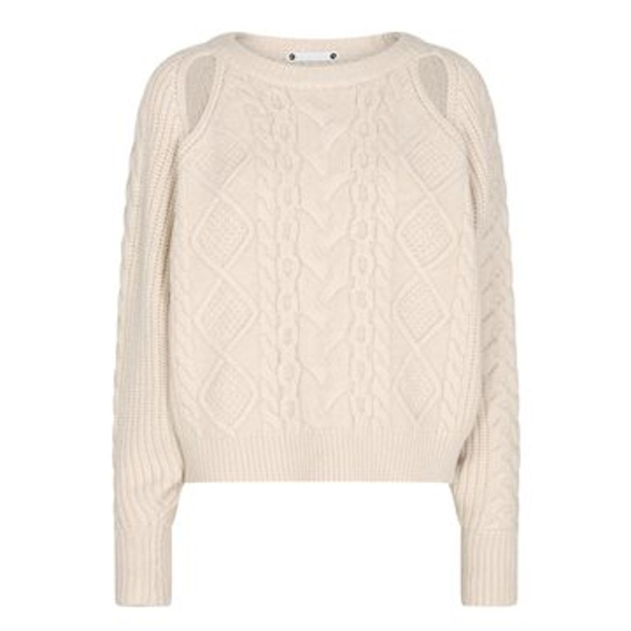 Strik Co Couture | Co' Couture - New Row Cable Knit - Pearl