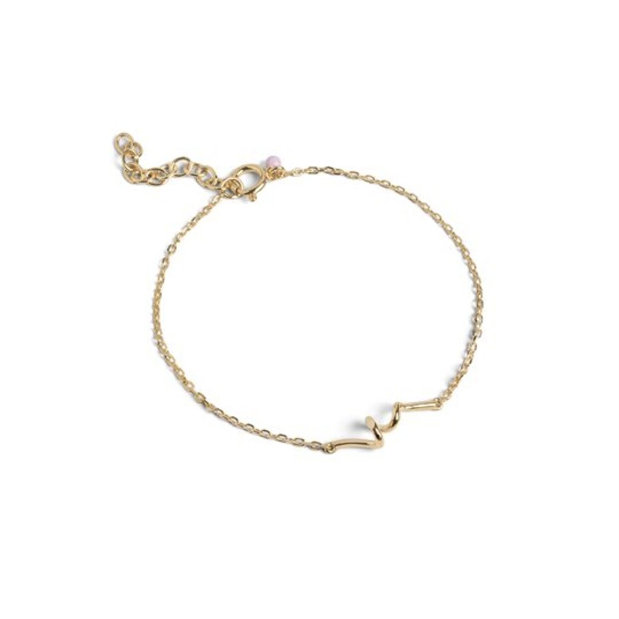 Accessories Enamel | Enamel - Twist Bracelet - Guld