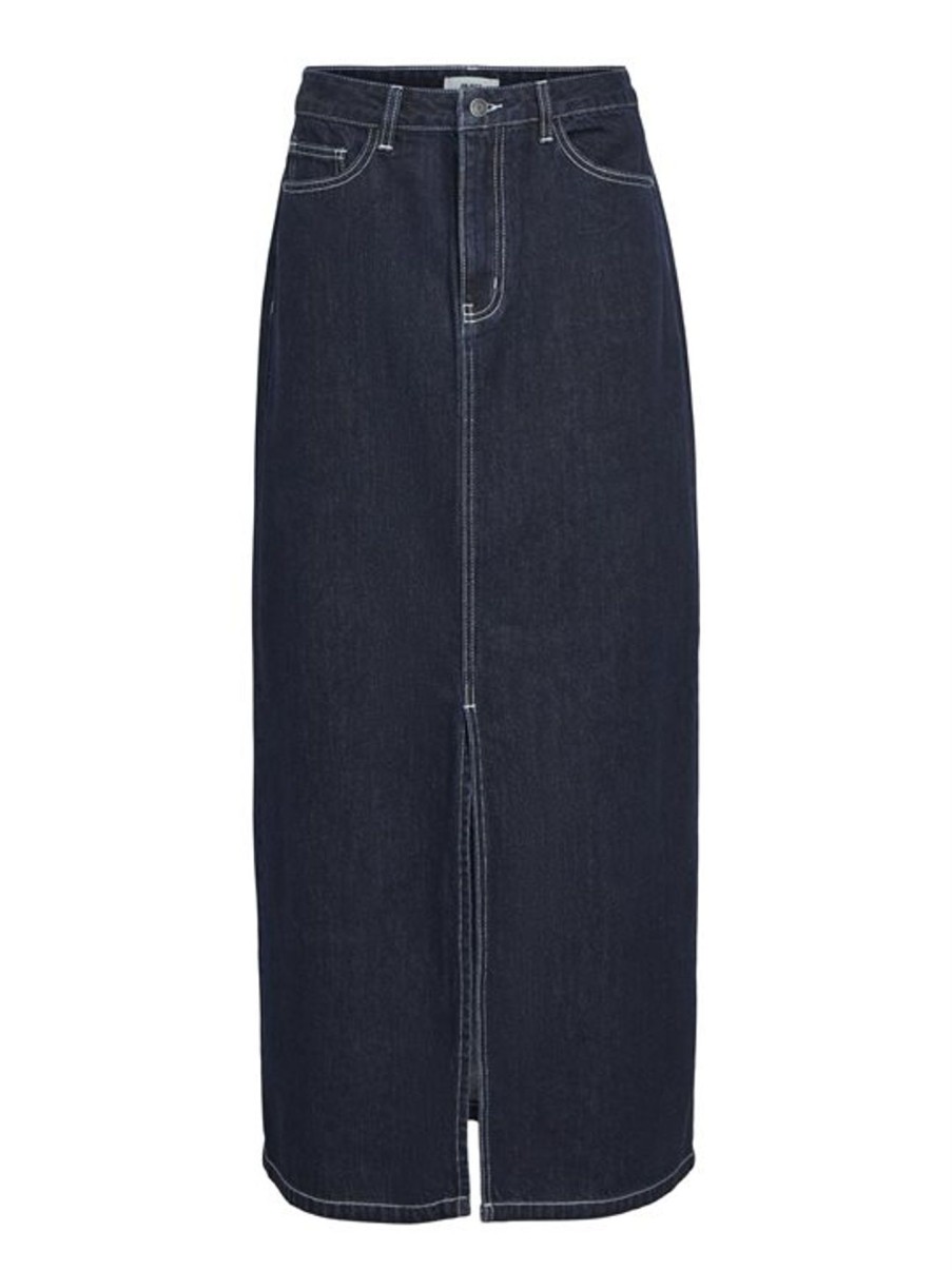 Nederdele GOSSIA | Object - Lea Mw Denim Long Skirt - Morkebla