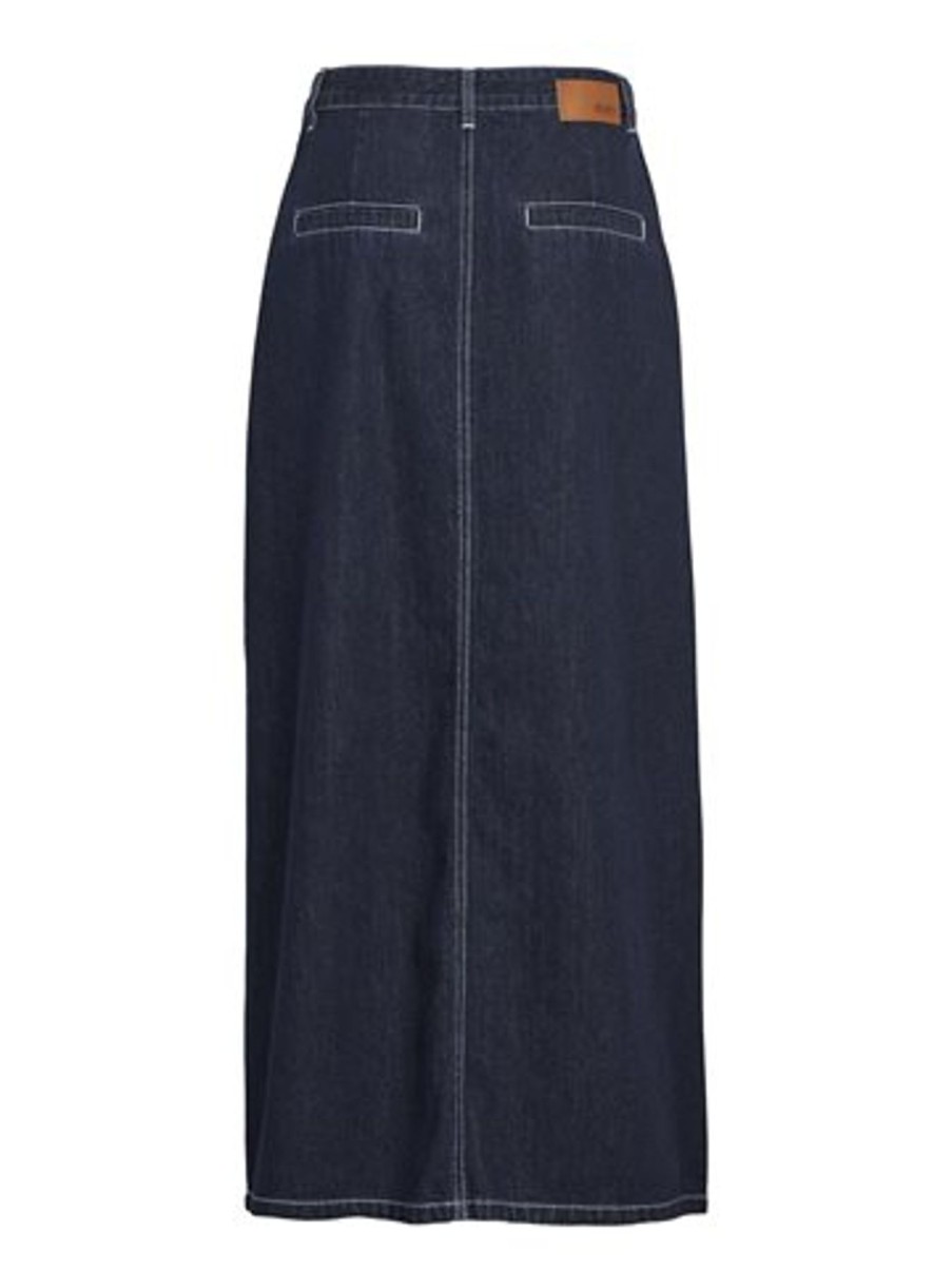 Nederdele GOSSIA | Object - Lea Mw Denim Long Skirt - Morkebla