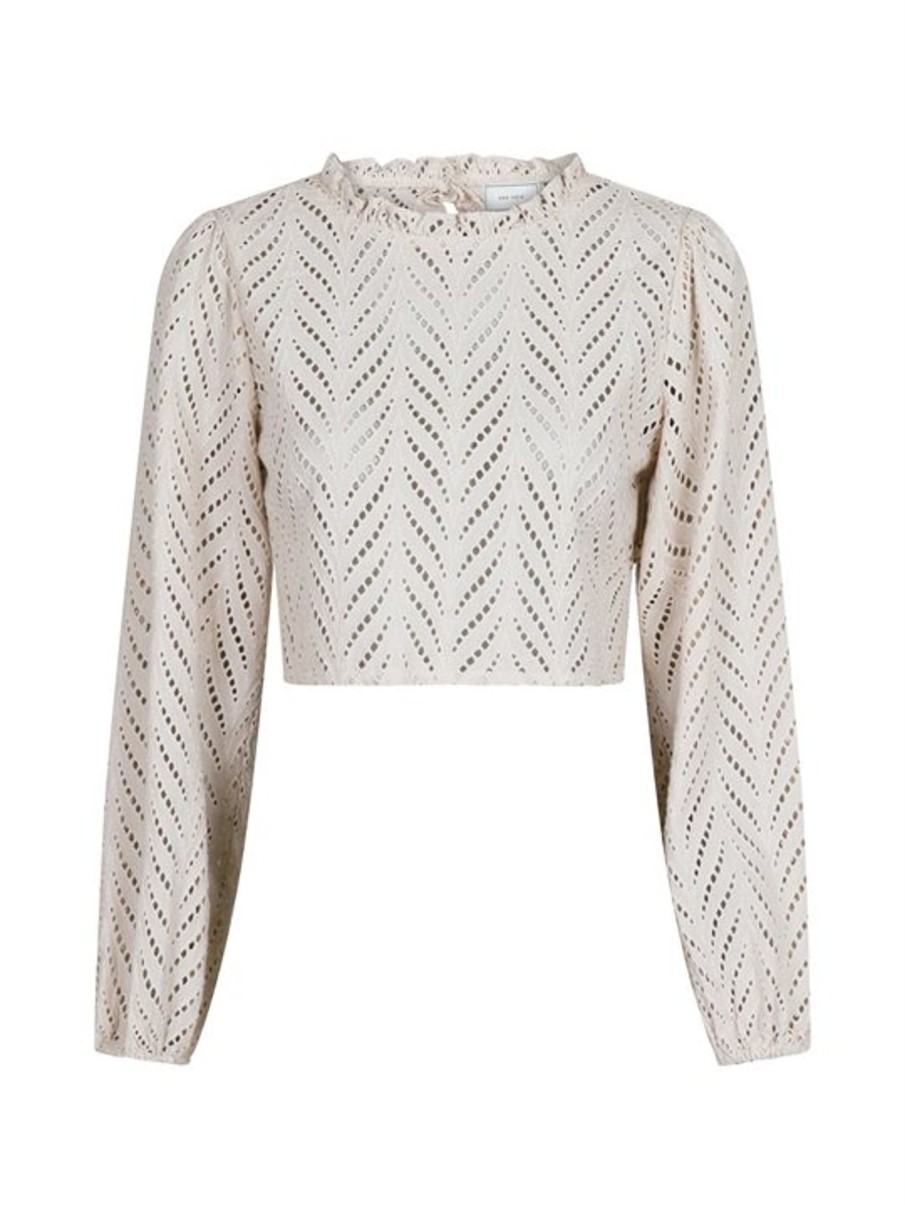 Toppe Neo Noir | Neo Noir - Rivoli Wave Blouse - Ivory