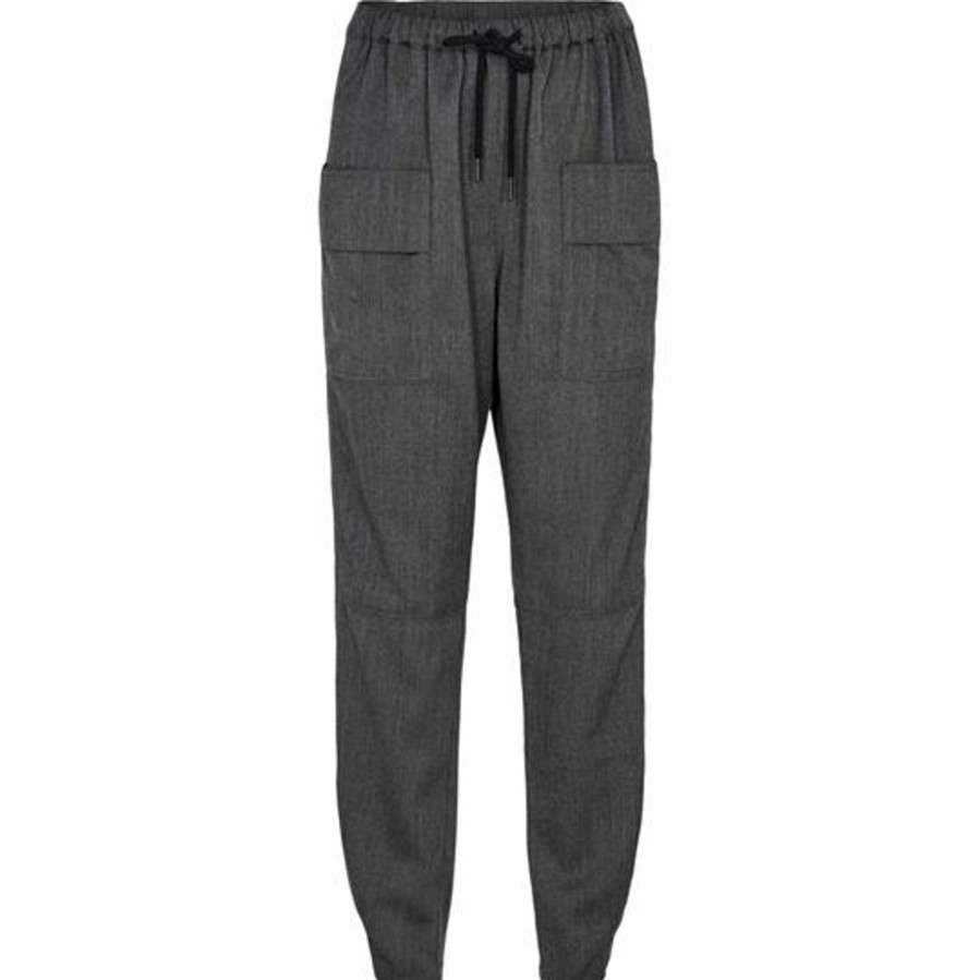 Bukser GOSSIA | Gossia - Thilla Herringbone Pant - Gra