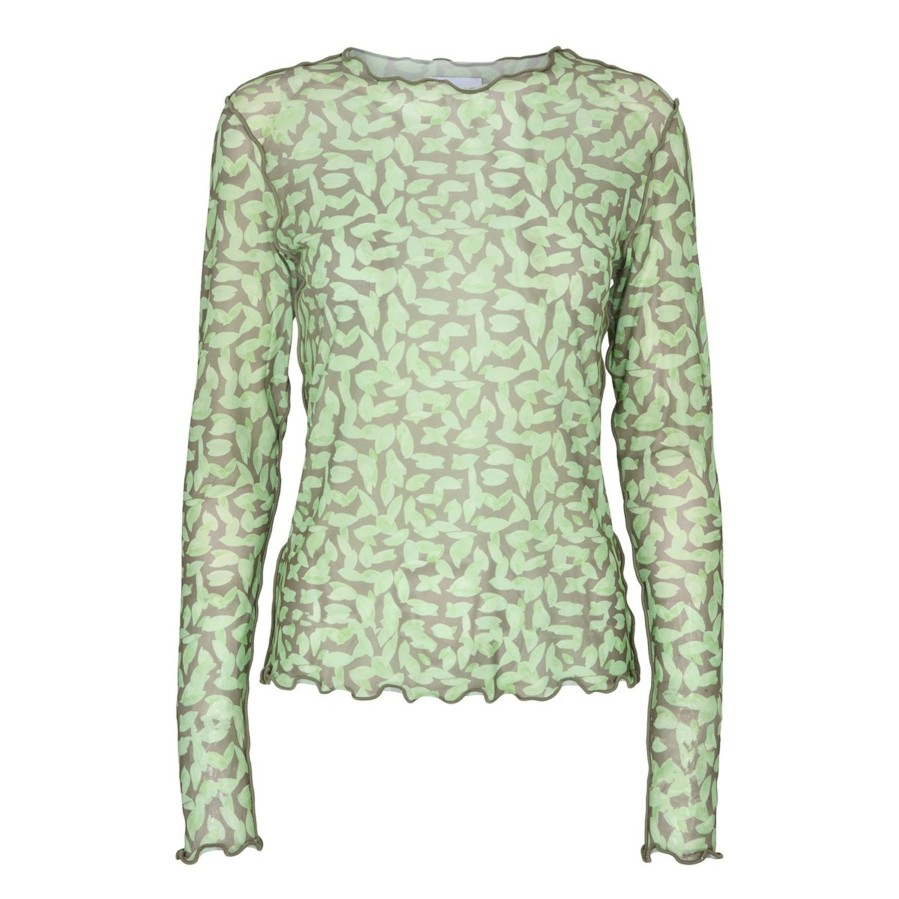 Toppe Liberté essentiel | Liberte - Mesh Top - Limegreen Army Leaf