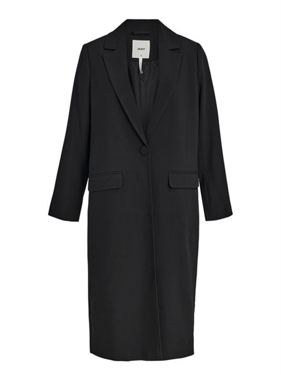 Overtoj Object | Object - Sigrid Ls Lang Blazer - Sort